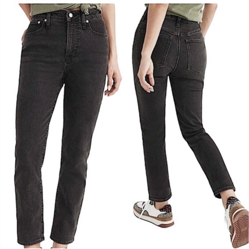 Madewell The Curvy Perfect Vintage Jean High Waist Faded Black Wash Size 24